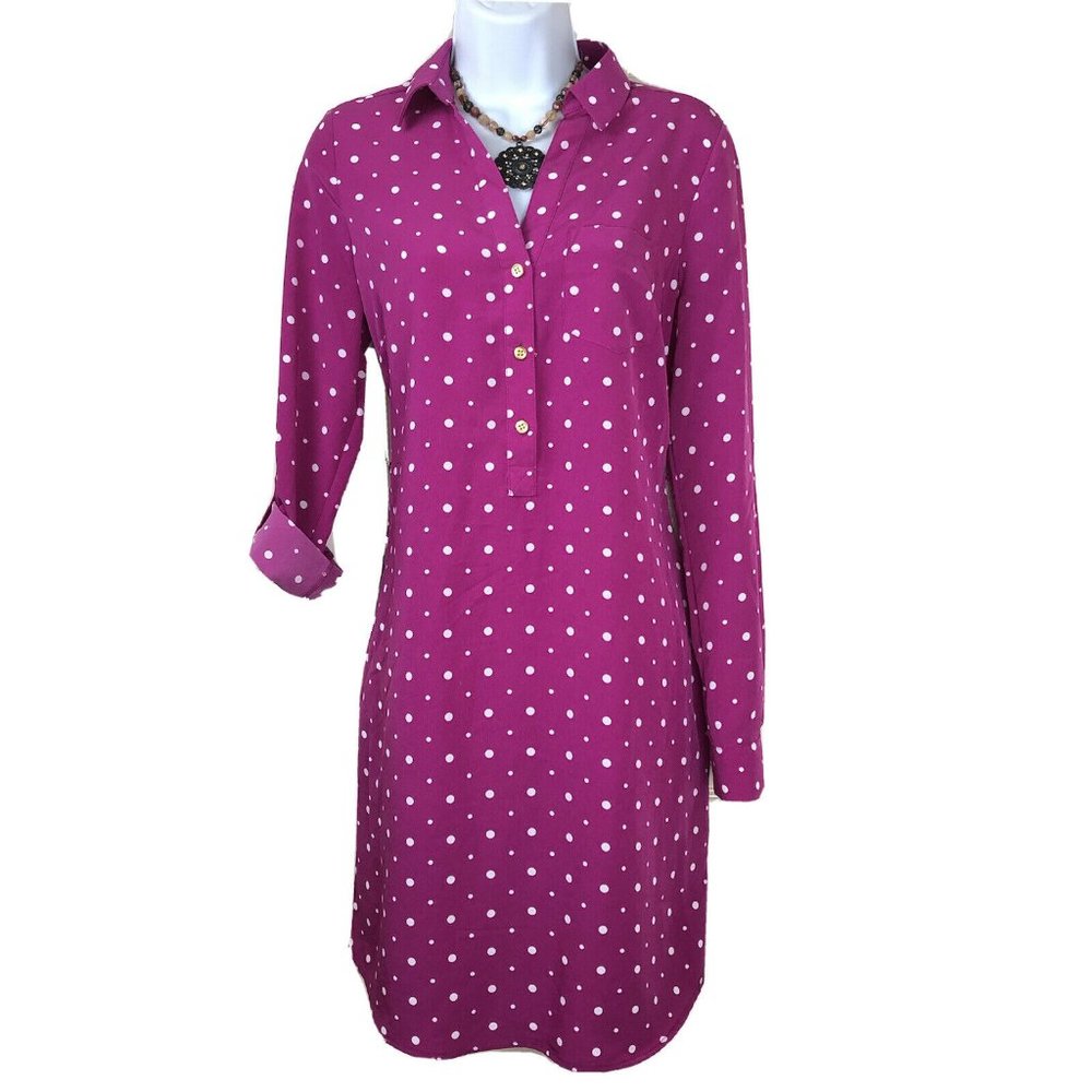 New $90 THE LIMITED Ashton Pink Polka Dot Dress